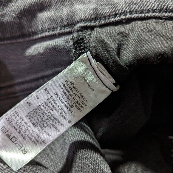 Madewell Mid-Rise Kick Out Jeans Dark Gray Black Size 32 Stretch - Picture 3 of 5